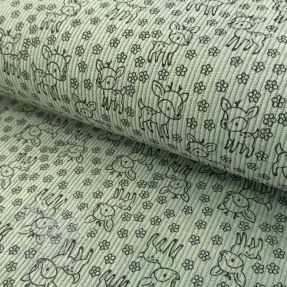 Cord STRETCH Little deer old green