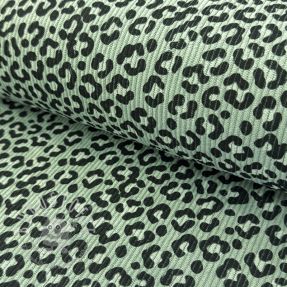 Cord STRETCH Little Leopard old green
