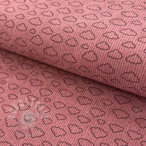 Cord STRETCH Little clouds old pink