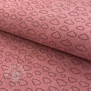 Cord STRETCH Little clouds old pink