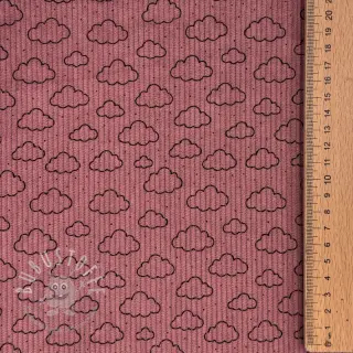 Cord STRETCH Little clouds old pink