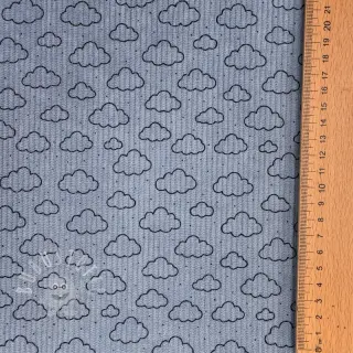 Cord STRETCH Little clouds old blue