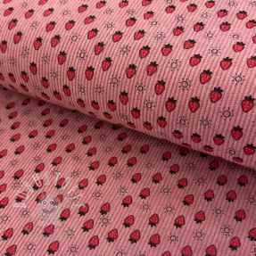 Cord STRETCH Little strawberries old pink