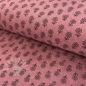 Cord STRETCH Little flower old pink
