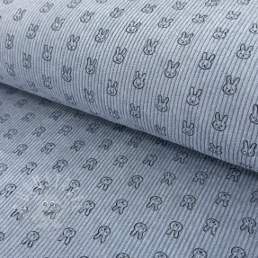 Cord STRETCH Little bunny old blue