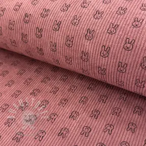 Cord STRETCH Little bunny old pink
