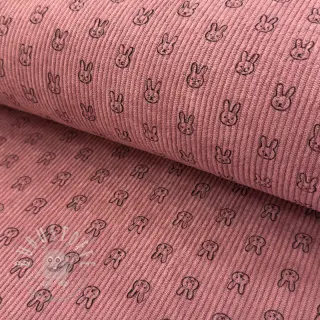 Cord STRETCH Little bunny old pink