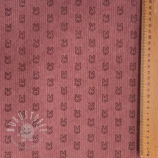 Cord STRETCH Little bunny old pink