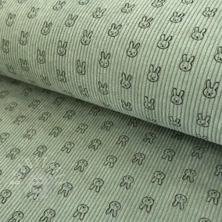 Cord STRETCH Little bunny old green