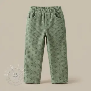 Cord STRETCH Little bunny old green