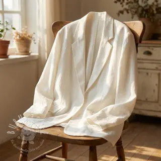 Viskosestoff leinen SPANDEX off white