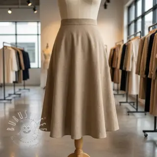 Viskosestoff leinen SPANDEX taupe