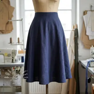 Viskosestoff leinen SPANDEX marine
