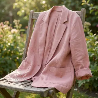 Viskosestoff leinen SPANDEX old rose