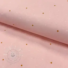 Baumwollstoff Sweet bear star light rose ORGANIC
