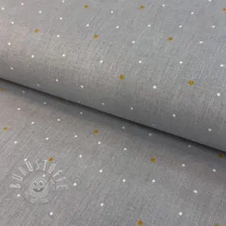 Baumwollstoff Sweet bear star light grey ORGANIC