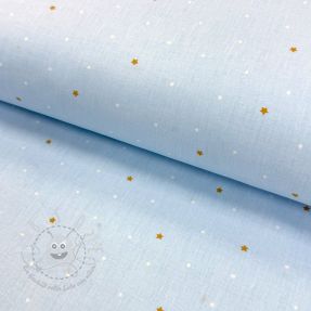 Baumwollstoff Sweet bear star light blue ORGANIC