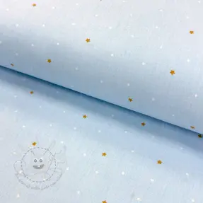 Baumwollstoff Sweet bear star light blue ORGANIC