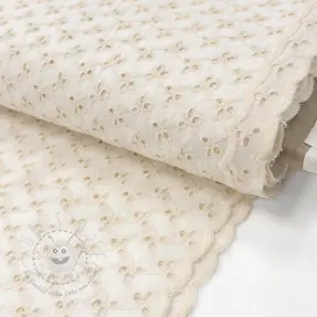 Baumwollstoff EMBROIDERY Rosemary off white