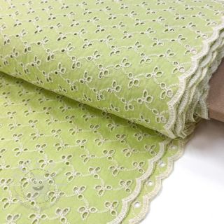 Baumwollstoff EMBROIDERY Rosemary lime