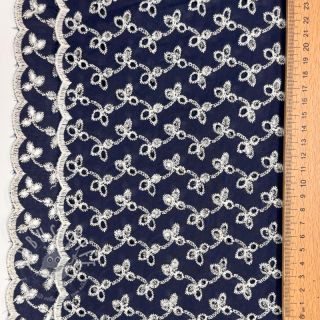 Baumwollstoff EMBROIDERY Rosemary navy