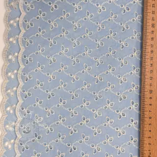 Baumwollstoff EMBROIDERY Rosemary light blue
