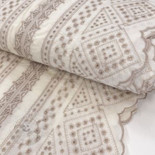 Baumwollstoff EMBROIDERY Lilian beige