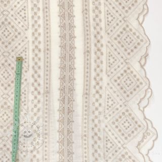 Baumwollstoff EMBROIDERY Lilian beige