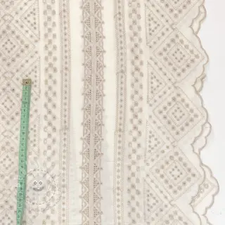 Baumwollstoff EMBROIDERY Lilian beige