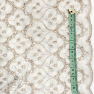 Baumwollstoff EMBROIDERY Lilian natural