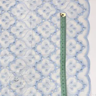 Baumwollstoff EMBROIDERY Lilian blue
