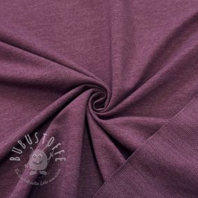 Sweatstoff aubergine melange