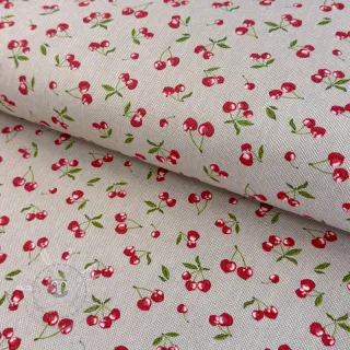 Dekostoff Linenlook Griotte multico