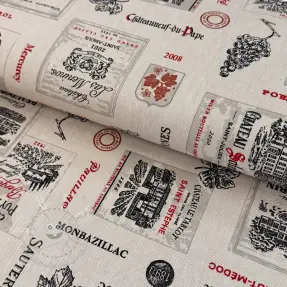 Dekostoff Linenlook Vincennes rouge