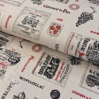 Dekostoff Linenlook Vincennes rouge