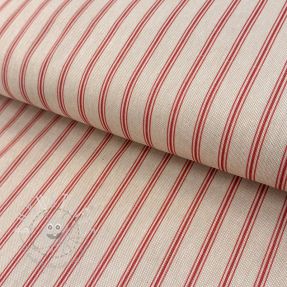 Dekostoff Linenlook Vincennes rouge