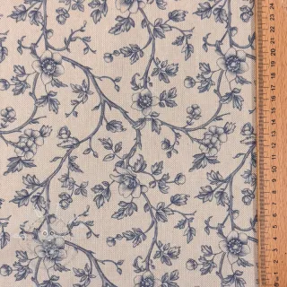 Dekostoff Linenlook Meredith bleu