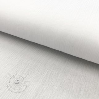 Baumwollstoff CRINKLE white