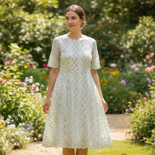 Baumwollstoff EMBROIDERY Lilian mint