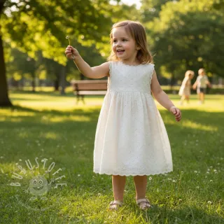 Baumwollstoff EMBROIDERY Rosemary white