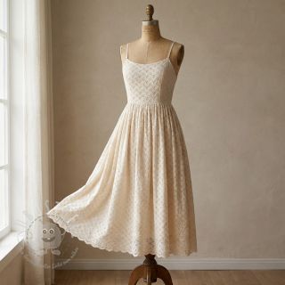 Baumwollstoff EMBROIDERY Rosemary off white