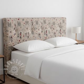 Dekostoff Linenlook Cute Paris multico