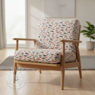 Dekostoff Linenlook Aquarium multico