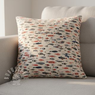 Dekostoff Linenlook Aquarium multico