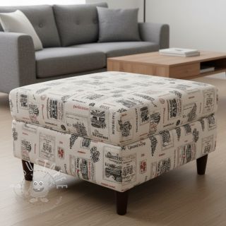 Dekostoff Linenlook Vincennes rouge