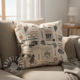 Dekostoff Linenlook Vincennes rouge