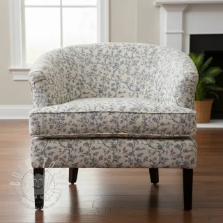 Dekostoff Linenlook Meredith bleu