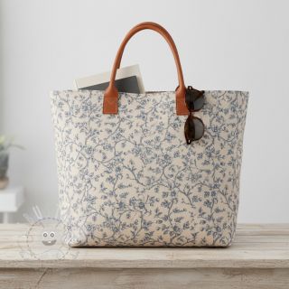 Dekostoff Linenlook Meredith bleu