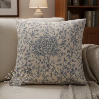 Dekostoff Linenlook Meredith bleu