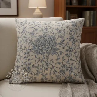 Dekostoff Linenlook Meredith bleu